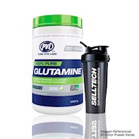 Glutamina Micronizada 100% Pure Glutamine 1.2kg+ Shaker